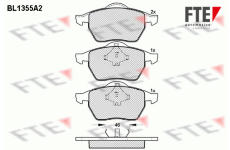 Sada brzdových destiček, kotoučová brzda FTE BL1355A2