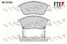 Sada brzdových destiček, kotoučová brzda FTE 9010150