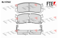 Sada brzdových destiček, kotoučová brzda FTE 9010153
