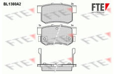 Sada brzdových destiček, kotoučová brzda FTE 9010154