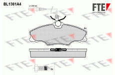 Sada brzdových destiček, kotoučová brzda FTE 9010155