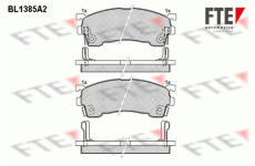 Sada brzdových destiček, kotoučová brzda FTE 9010157