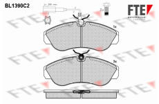 Sada brzdových destiček, kotoučová brzda FTE 9010164
