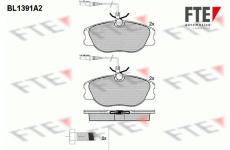 Sada brzdových destiček, kotoučová brzda FTE 9010165