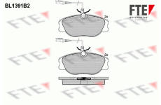 Sada brzdových destiček, kotoučová brzda FTE 9010166