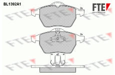 Sada brzdových destiček, kotoučová brzda FTE BL1392A1