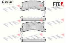 Sada brzdových destiček, kotoučová brzda FTE 9010168