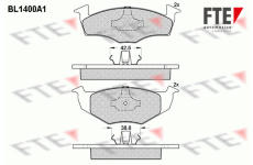 Sada brzdových destiček, kotoučová brzda FTE 9010173