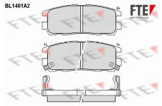 Sada brzdových destiček, kotoučová brzda FTE 9011035