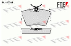 Sada brzdových destiček, kotoučová brzda FTE 9010174