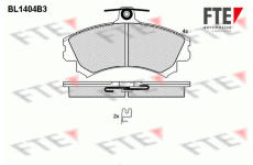Sada brzdových destiček, kotoučová brzda FTE 9010177