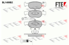 Sada brzdových destiček, kotoučová brzda FTE 9010181