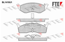 Sada brzdových destiček, kotoučová brzda FTE BL1410U1