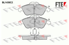 Sada brzdových destiček, kotoučová brzda FTE 9010189