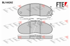 Sada brzdových destiček, kotoučová brzda FTE 9011030