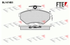 Sada brzdových destiček, kotoučová brzda FTE 9010201