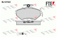Sada brzdových destiček, kotoučová brzda FTE 9010202