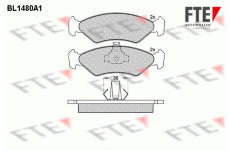 Sada brzdových destiček, kotoučová brzda FTE 9010209