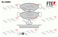 Sada brzdových destiček, kotoučová brzda FTE 9011032