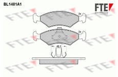Sada brzdových destiček, kotoučová brzda FTE 9010210