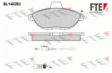 Sada brzdových destiček, kotoučová brzda FTE 9010212