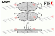 Sada brzdových destiček, kotoučová brzda FTE 9010217