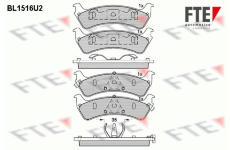 Sada brzdových destiček, kotoučová brzda FTE 9011064
