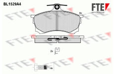 Sada brzdových destiček, kotoučová brzda FTE 9010234