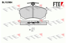 Sada brzdových destiček, kotoučová brzda FTE 9010235
