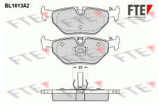 Sada brzdových destiček, kotoučová brzda FTE 9010248