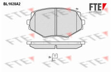 Sada brzdových destiček, kotoučová brzda FTE 9010255