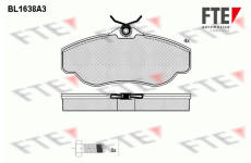 Sada brzdových destiček, kotoučová brzda FTE 9010259