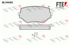 Sada brzdových destiček, kotoučová brzda FTE 9010264