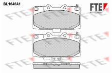 Sada brzdových destiček, kotoučová brzda FTE 9010267