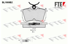 Sada brzdových destiček, kotoučová brzda FTE 9010284