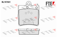 Sada brzdových destiček, kotoučová brzda FTE 9010287