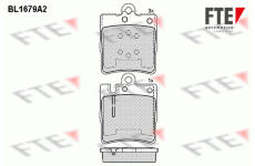 Sada brzdových destiček, kotoučová brzda FTE 9010288