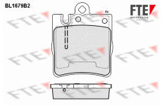 Sada brzdových destiček, kotoučová brzda FTE 9010289