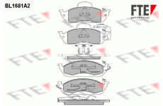 Sada brzdových destiček, kotoučová brzda FTE 9010291