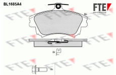 Sada brzdových destiček, kotoučová brzda FTE 9010297