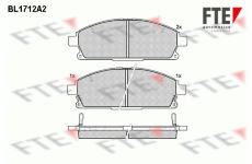 Sada brzdových destiček, kotoučová brzda FTE 9010313