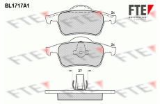 Sada brzdových destiček, kotoučová brzda FTE 9010317