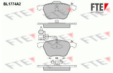 Sada brzdových destiček, kotoučová brzda FTE 9010344