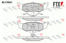 Sada brzdových destiček, kotoučová brzda FTE 9010360