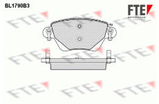 Sada brzdových destiček, kotoučová brzda FTE 9010362