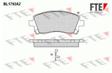 Sada brzdových destiček, kotoučová brzda FTE 9010363