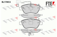 Sada brzdových destiček, kotoučová brzda FTE 9010368
