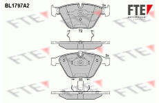Sada brzdových destiček, kotoučová brzda FTE 9010369