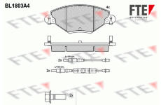 Sada brzdových destiček, kotoučová brzda FTE BL1803A4