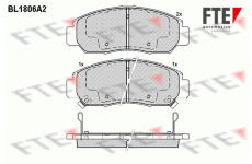 Sada brzdových destiček, kotoučová brzda FTE 9010382